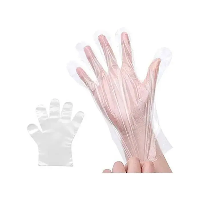 Lot de 100 Gants Jetable taille L en plastique épais