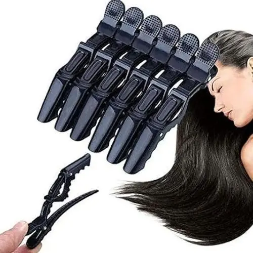 Lot de 6 Pinces à Cheveux Professionnelles Antidérapantes