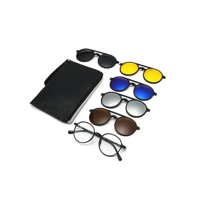 Lunettes 6 en 1 cadre – clip-on magnétique anti-éblouissement- Flexible Réf 2206