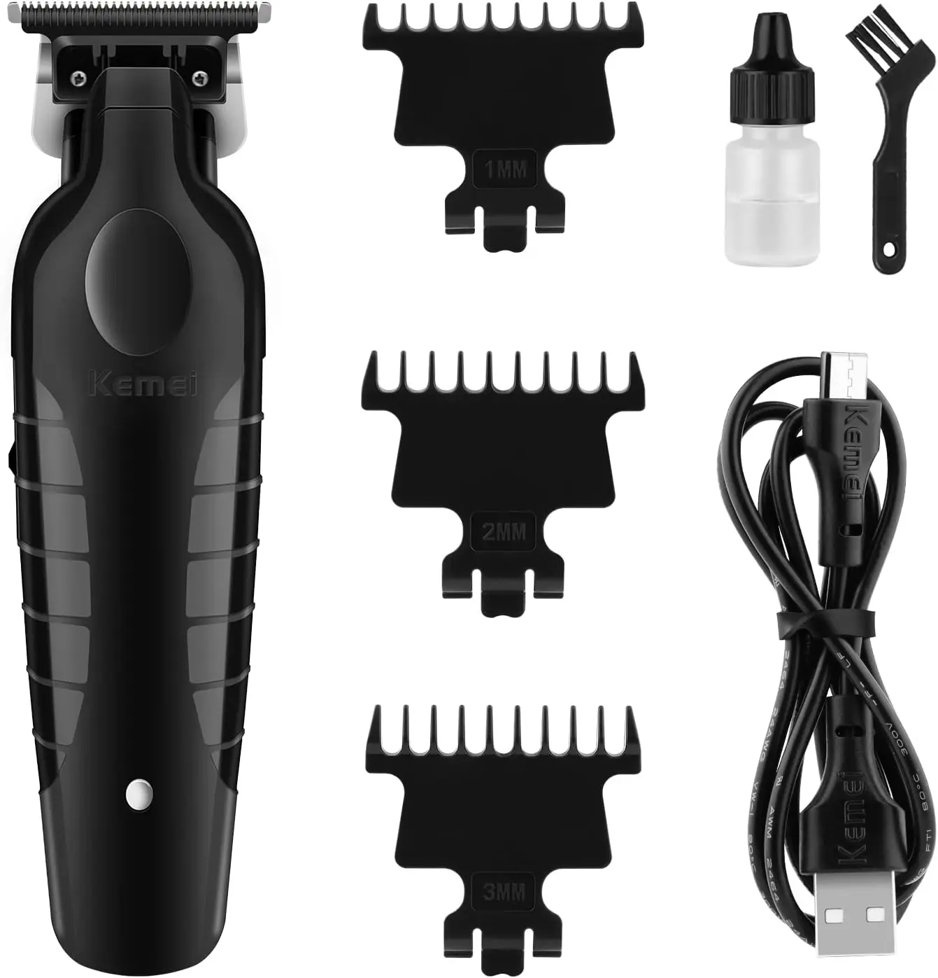 Tondeuse de barbier professionnelle - 0 mm - Sans fil - Km-2299