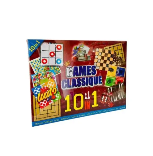 Jeux de Société 10 en 1 - Coffret Multi-Jeux
