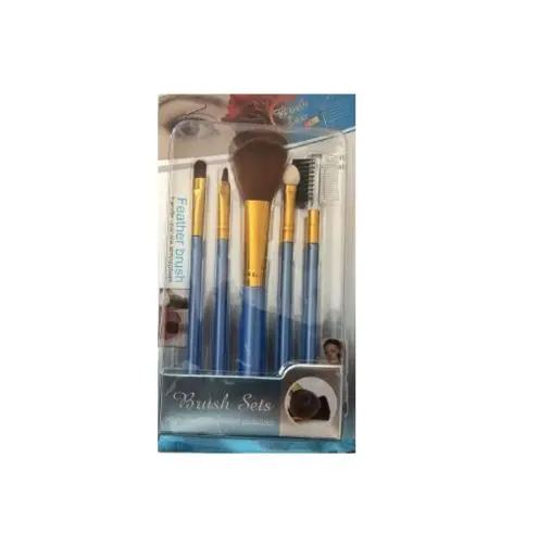 Ensemble de 5 Pinceaux de Maquillage - Bleu