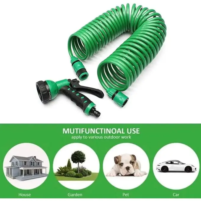 Tuyau d’arrosage extensible en spirale - 7.5 M