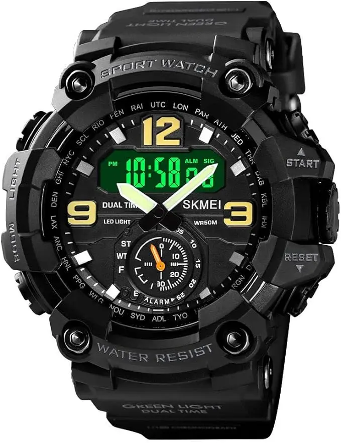 Montres électroniques numériques - Grand double affichage