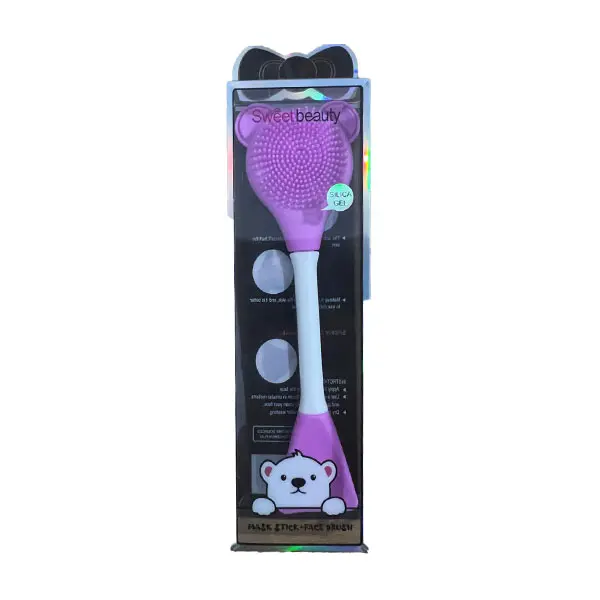 Brosse et applicateur de masque - En silicone - Mauve