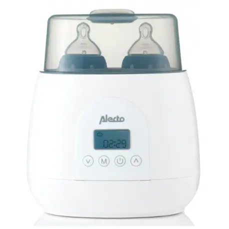 Alecto - Chauffe-Biberon Digital - Duo - Rapide Pour Réchauffer - Stériliser et Décongeler - Blanc