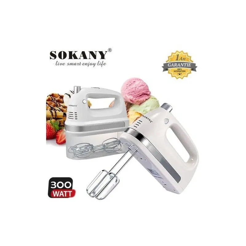 Batteur à main Avec Support boîte de cuisson 2en1 300 W 5 vitesse