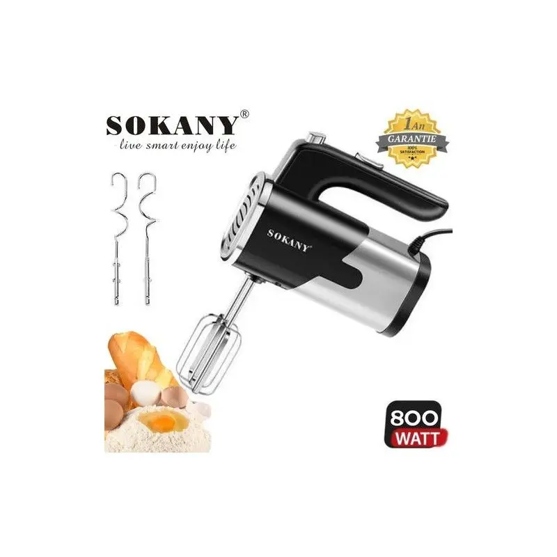 Batteur A Main - Noir / Argent - 5 Vitesse - 800 W