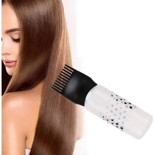 Bouteille avec Peigne en Plastique pour Teinture des Cheveux Noir