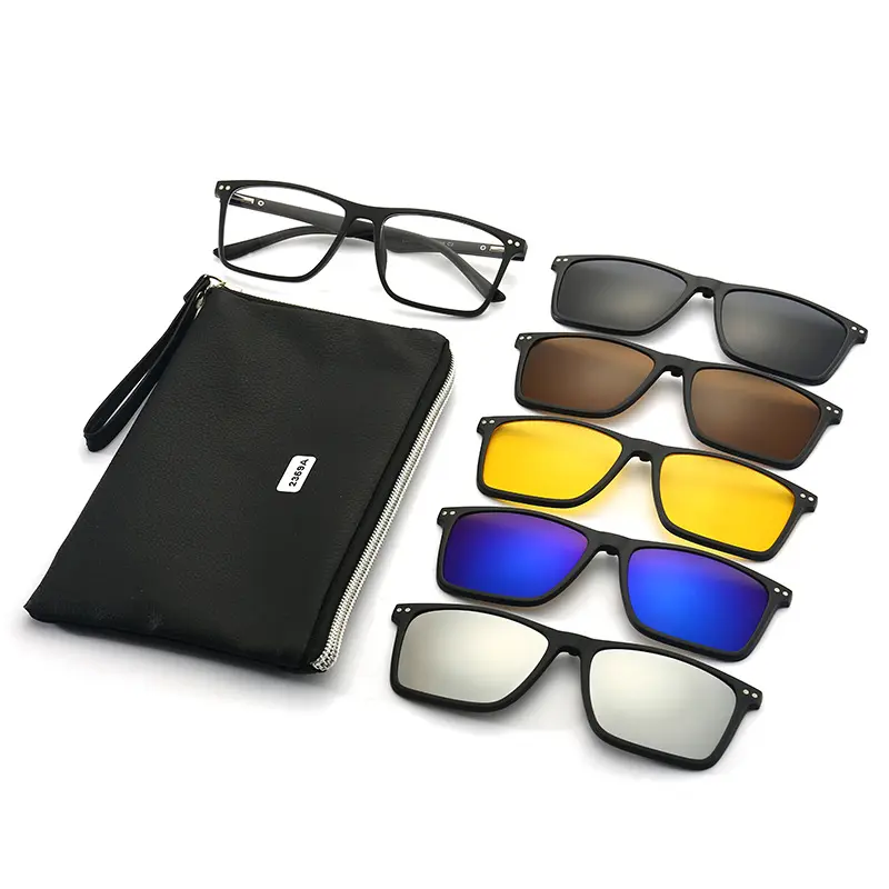 Lunettes 6 En 1 – Monture et 5 Appliques Polarisées Réf 2359A