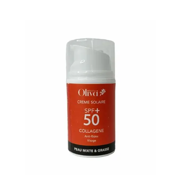 Crème Solaire Collagène SPF 50+ - Peau Mixte et Grasse - 50ml