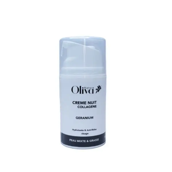 Crème Nuit - Collagène Géranium - Peau Mixte et Grasse - 50ml