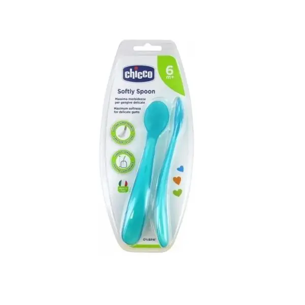 Softly Spoon – Cuillères Souples pour Bébé (6 mois+) – Lot de 2