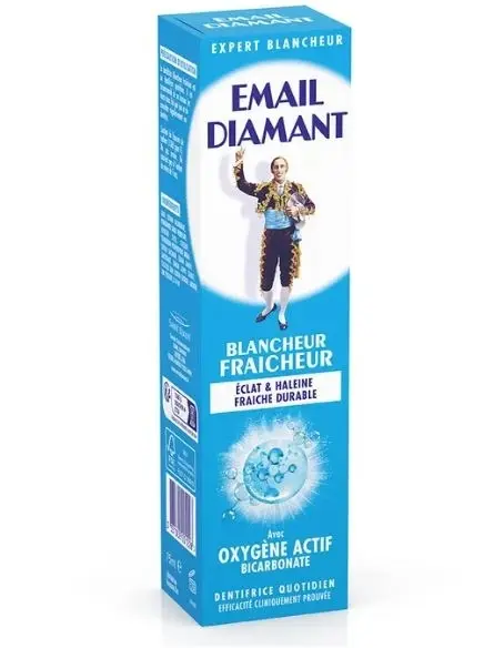 Email Diamant Blancheur Fraicheur Avec Oxygène Actif Bicarbonate 75ml