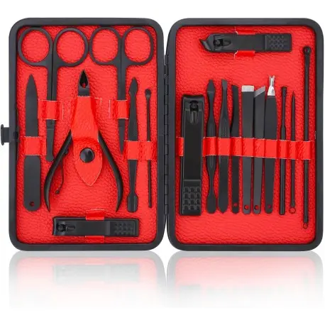 Kit Manucre - Pedicure - 18pcs - Noir