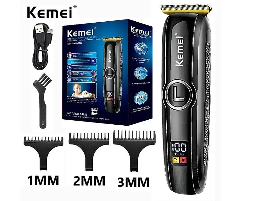 Kemei Tondeuse À Cheveux Professionnel Led Turbo KM-5072