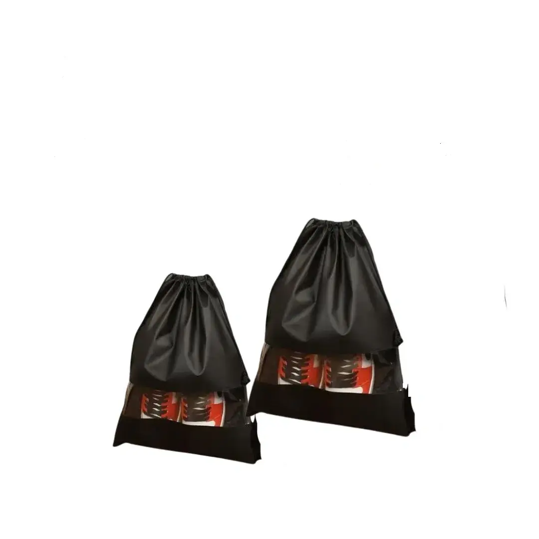 2 Sacs de Rangement pour Chaussures - Avec Fenêtre Transparente - GRIS & Noir