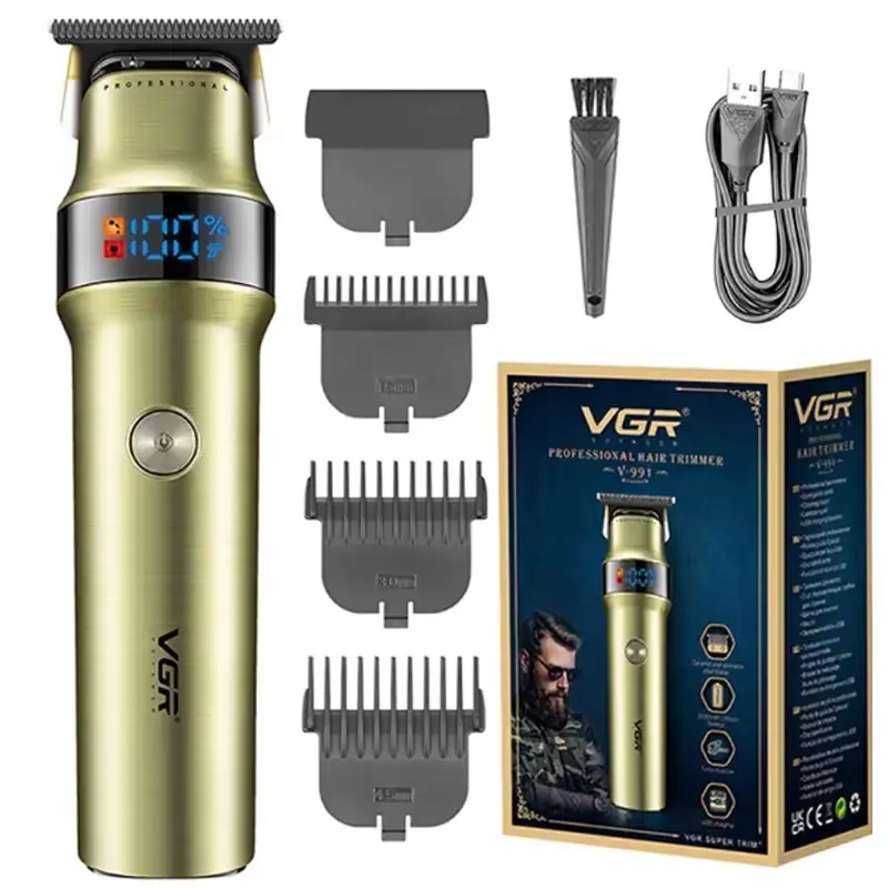 Tondeuse à cheveux Professionnelle - LED - Rechargeable - Barbier - V-991