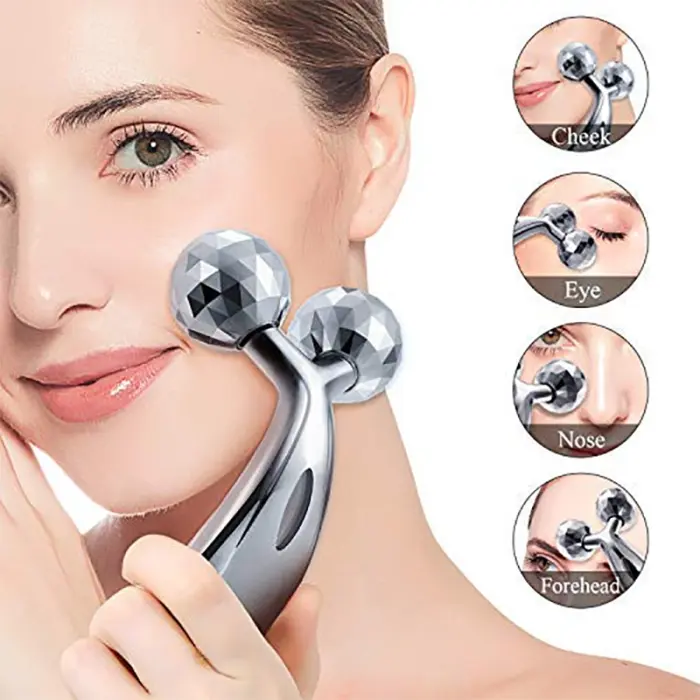 Rouleau de Massage 3D pour le Visage et le Corps Rotation à 360 °