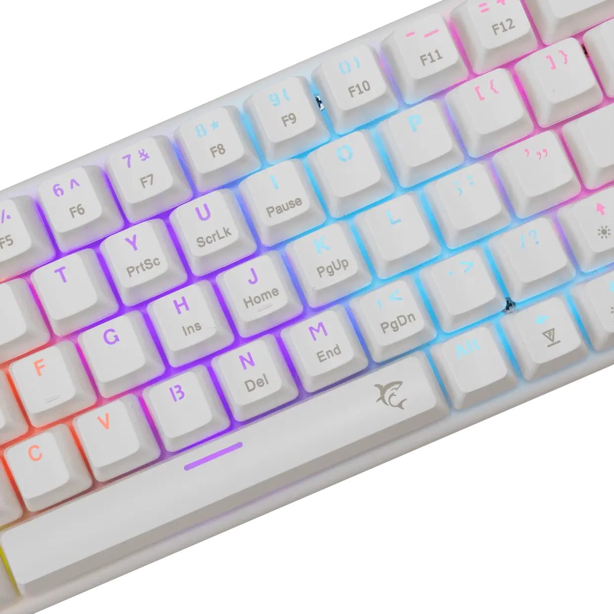 clavier White Shark Keyboard GK-002221V2 WAKIZASHI-2 White US-BLUE.SW