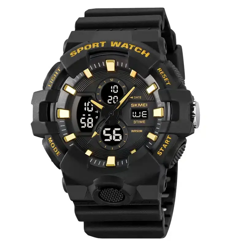 Montre de sport de mode pour hommes 3 temps Chrono - SKmei 2117