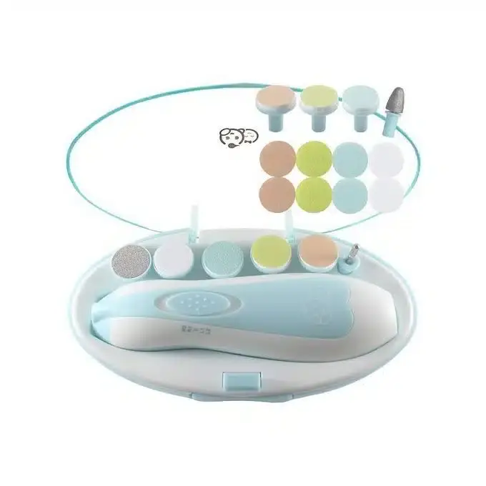 Kit Coupe-ongles Électrique pour Bébés et Enfants à Faible Bruit,Bleu