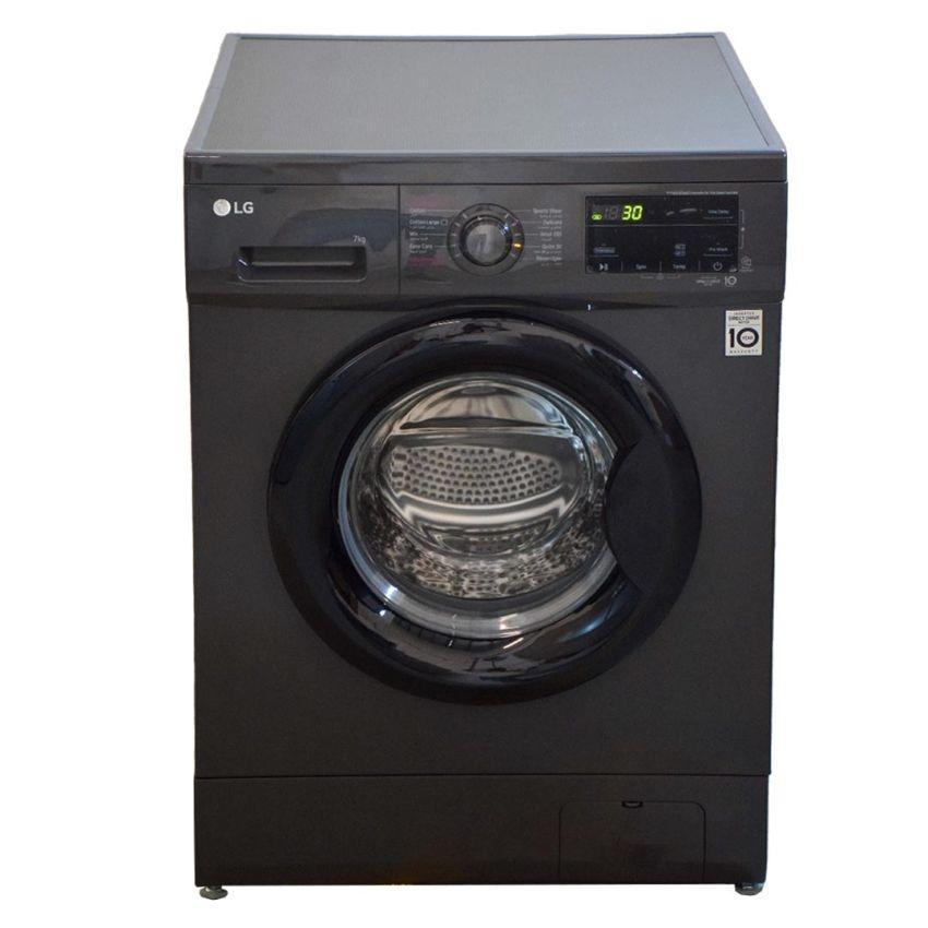 LG Machine à Laver Automatique 7Kg Noir Hublot 1200 Tours