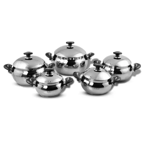 Batterie INOX OMS Collection 10 Pièces - Noir