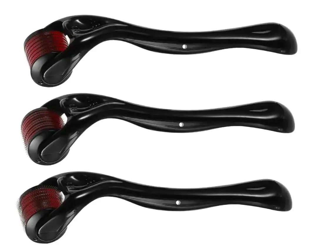 Pack 3 Derma Roller 540 aiguilles en alliage de titane pour la peau - Cheveux et Barbe